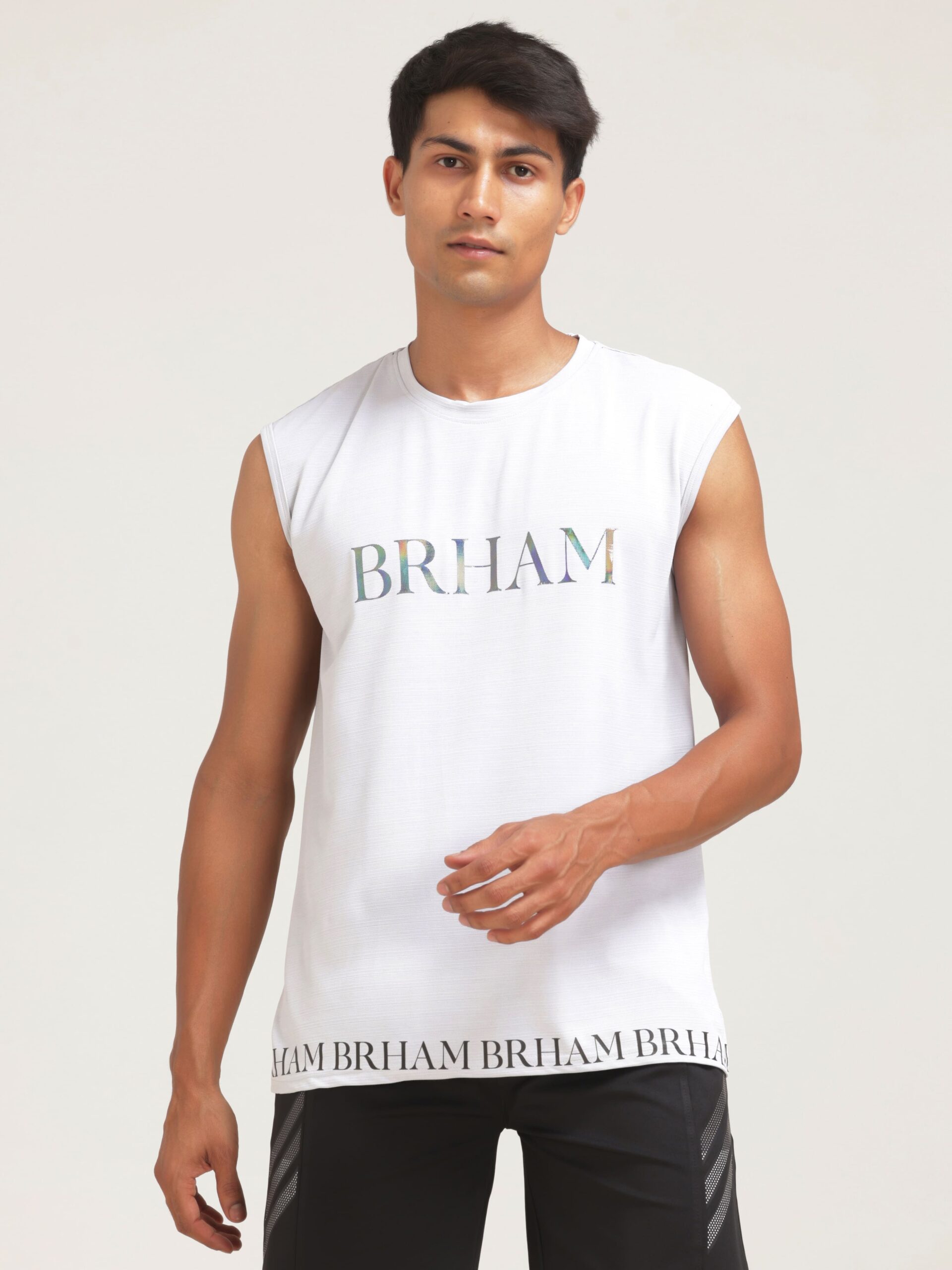 Sleeveless Light Grey T-Shirt