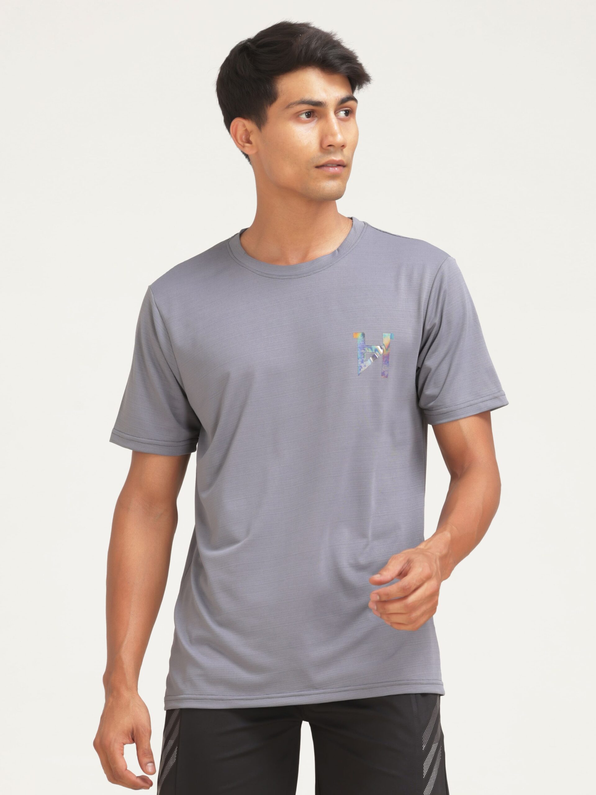 Half Sleeves Steel T-Shirt