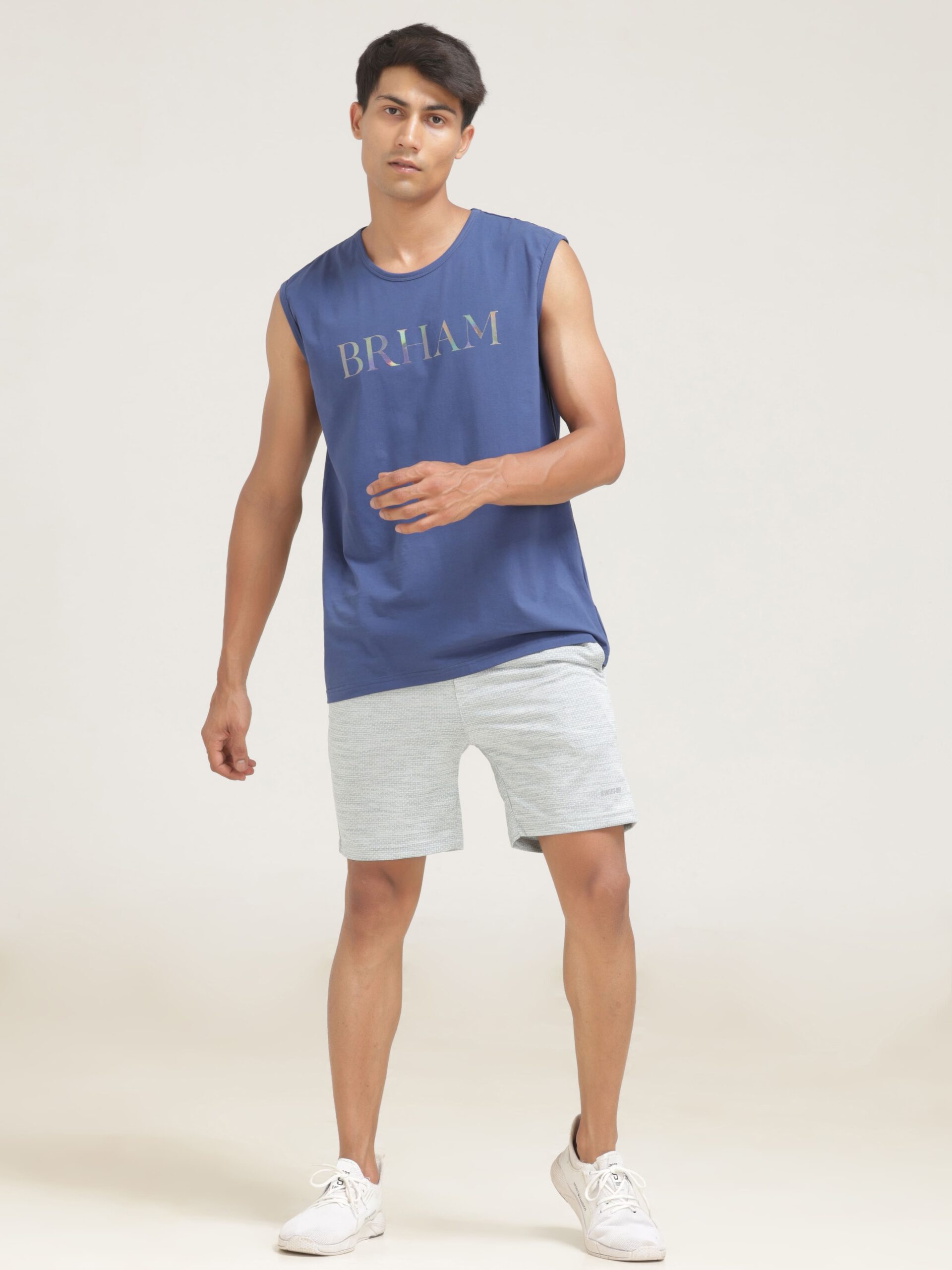 Sleeves Dark Blue T-Shirt