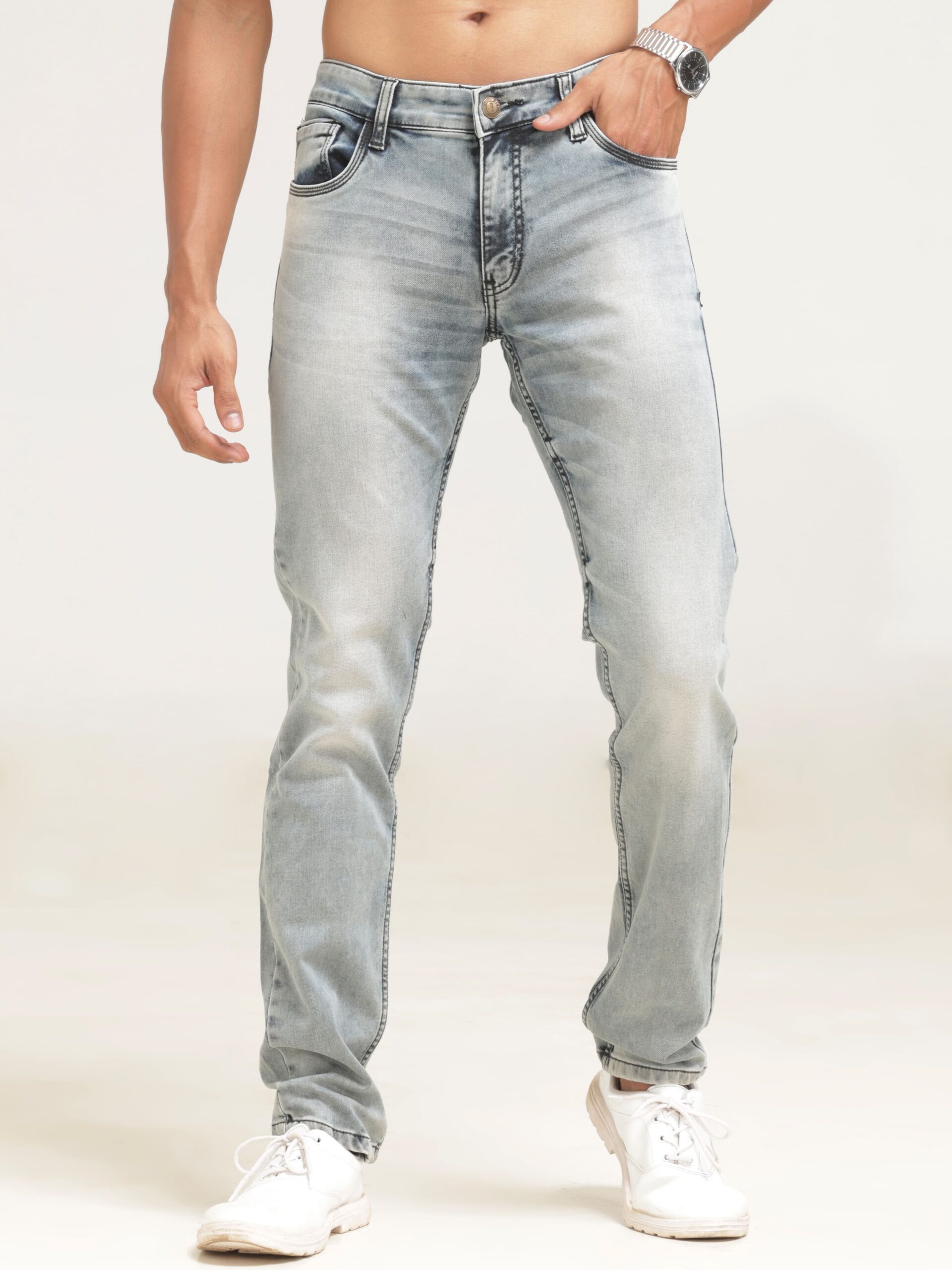 Full Length Denim Grey Jeans