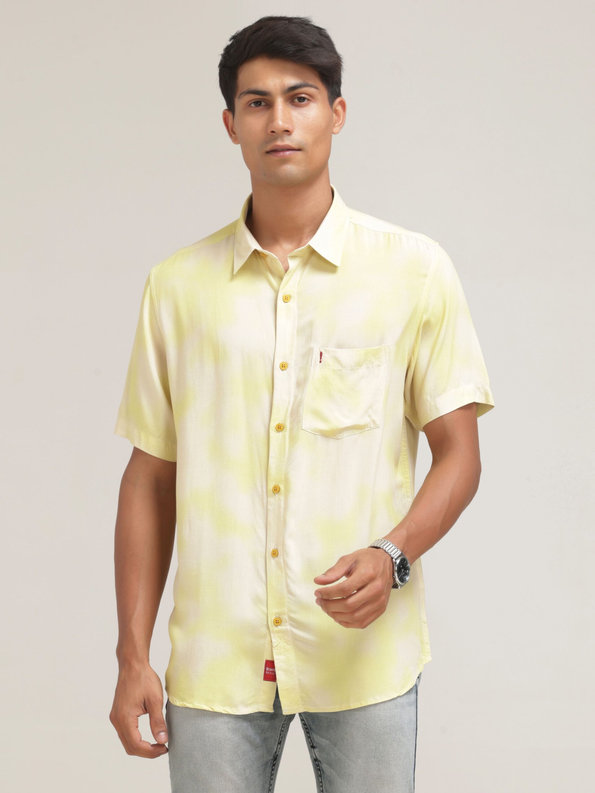 Half-Sleeve Yellow Shirt