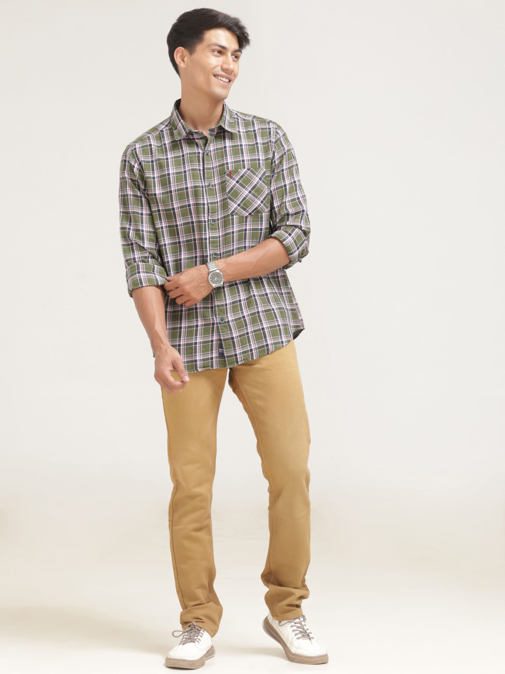 Full Length Denim Khaki Jeans