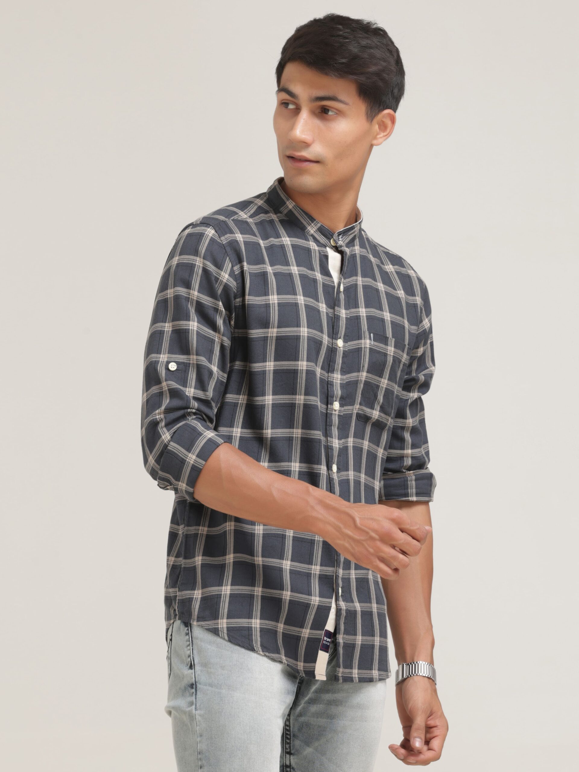 Full-Sleeve Navy Shirt Regular Fit