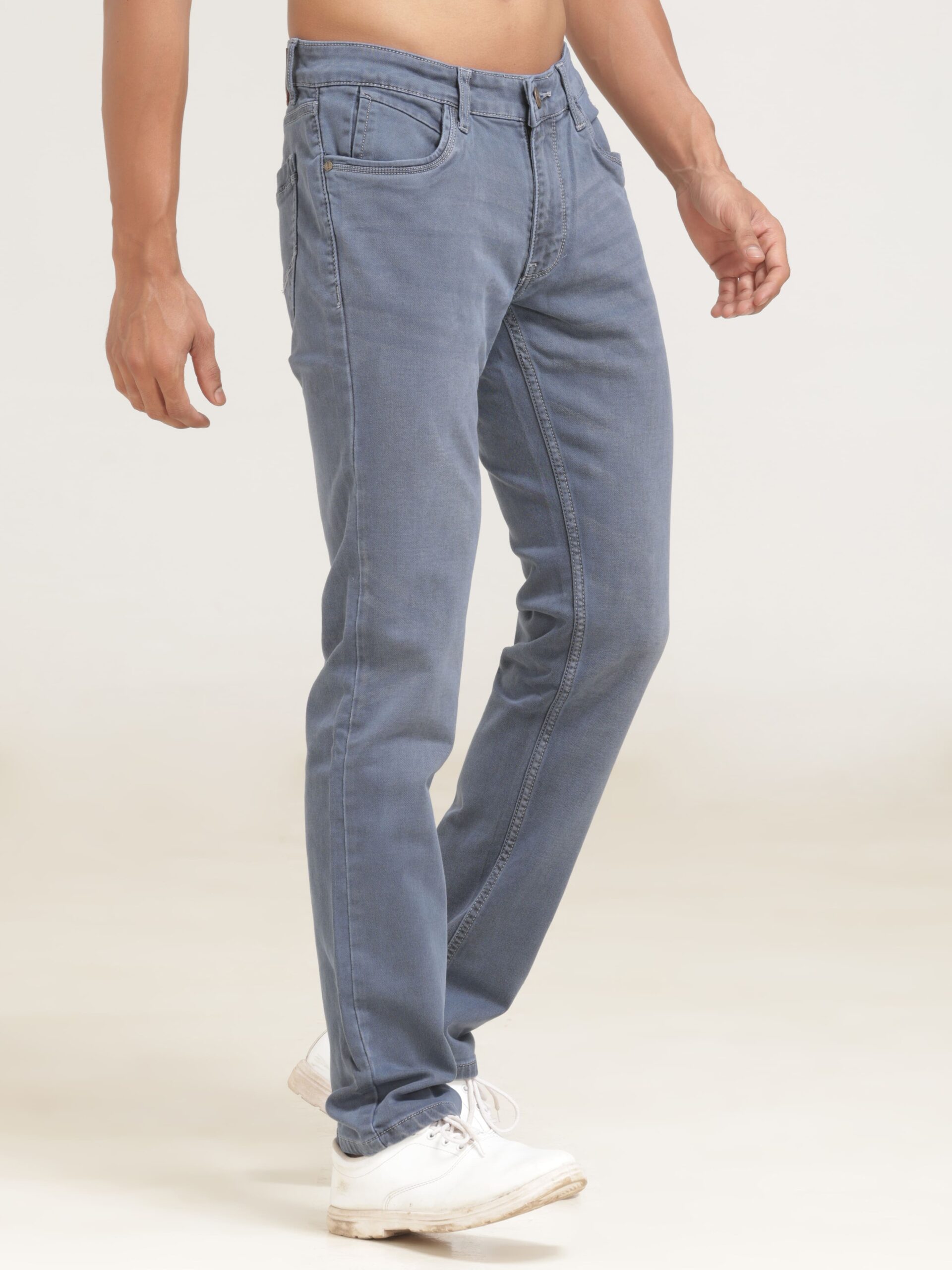 Full Length Denim Light Gray Jeans