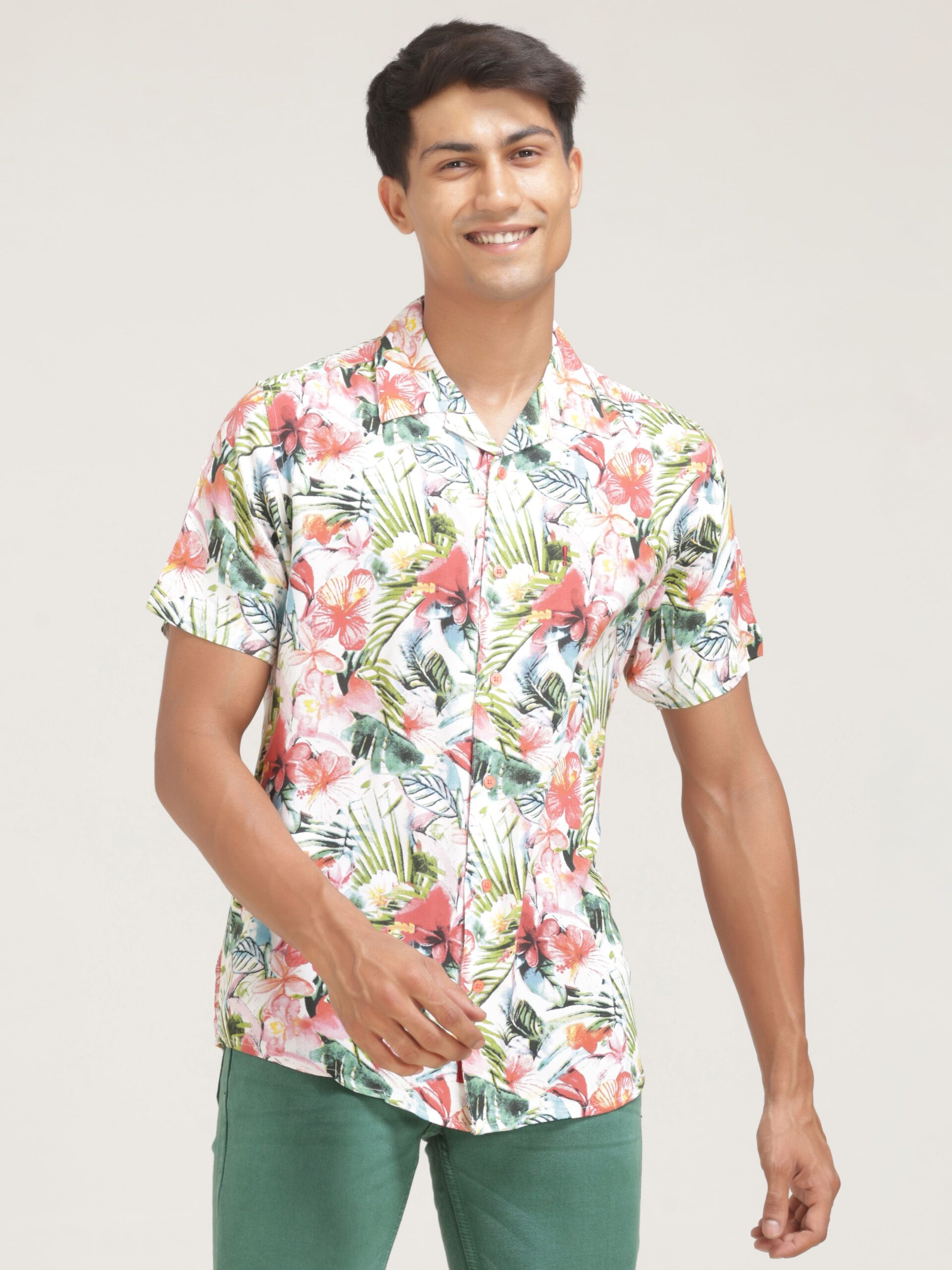 Half-Sleeve Multi Color Shirt Regular Fit