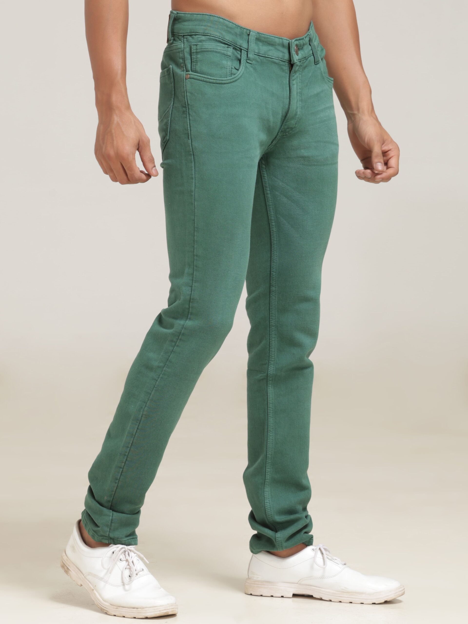 Full Length Denim Forest Green Jeans