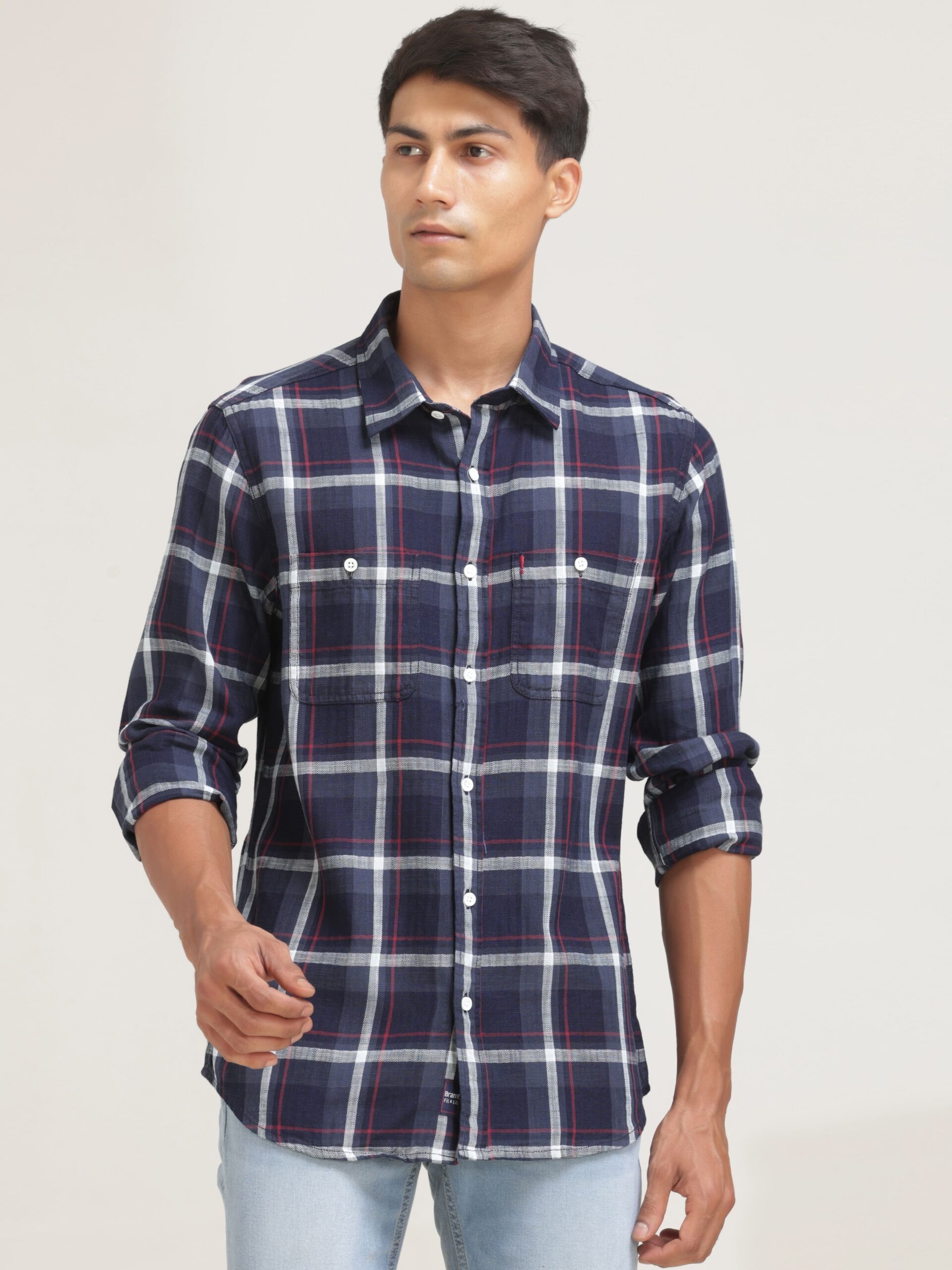Half-Sleeve Navy Shirt Regular Fit
